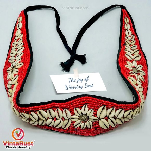 Vintage Afghan Beaded Shell Belt: Tribal Belly Dance Jewelry main image 9